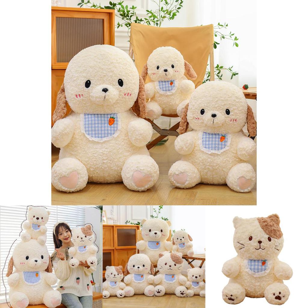 Entzückendes Neues Plüschhund Babylätzchen Spielzeug Kuschelbär Stofftierpuppe Geschenk