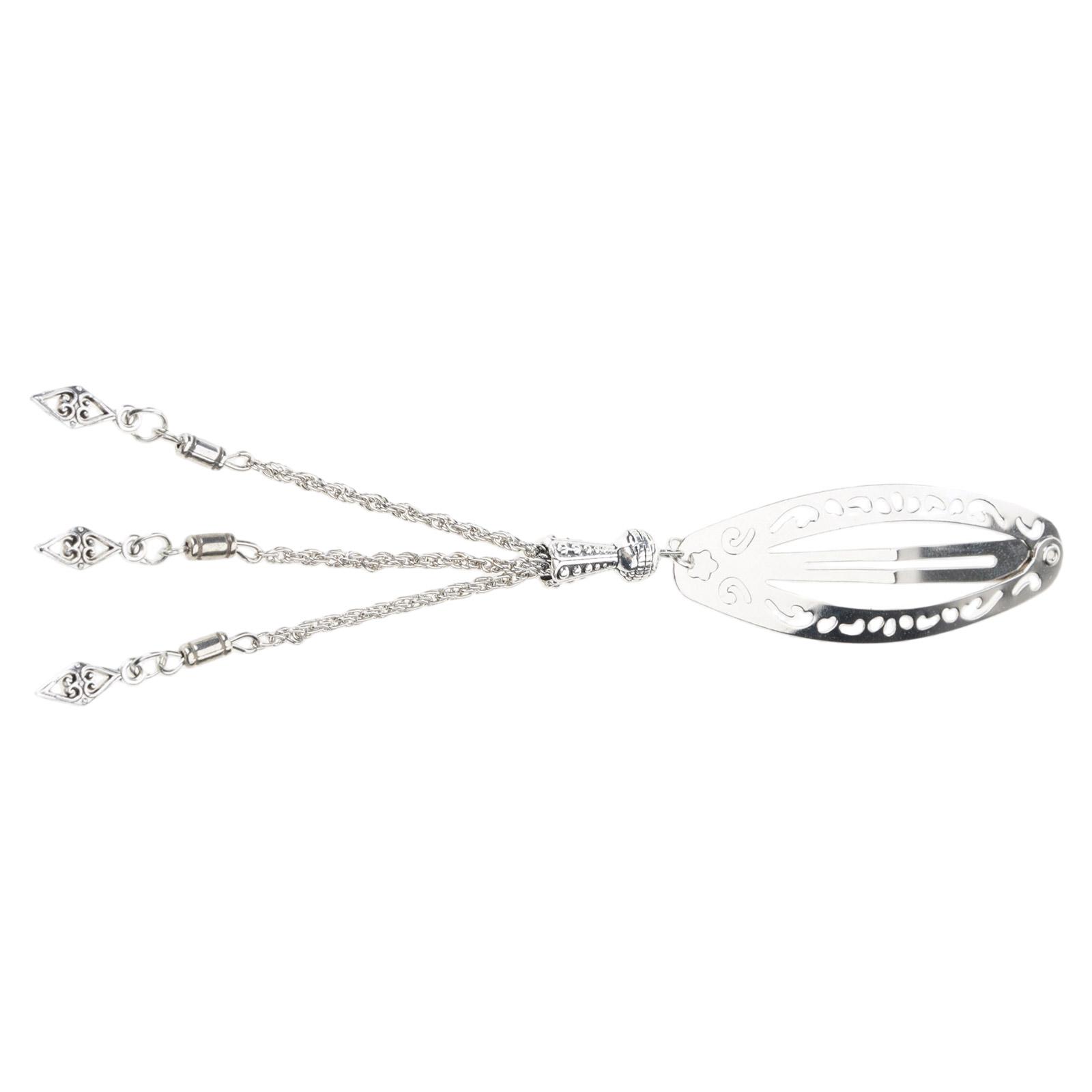 

Chinese Ethnic Inspired Metal Hairpin Oval Hollow Hair Clip With Tassels Decoration Party Wedding Daily Hair Ornament 1