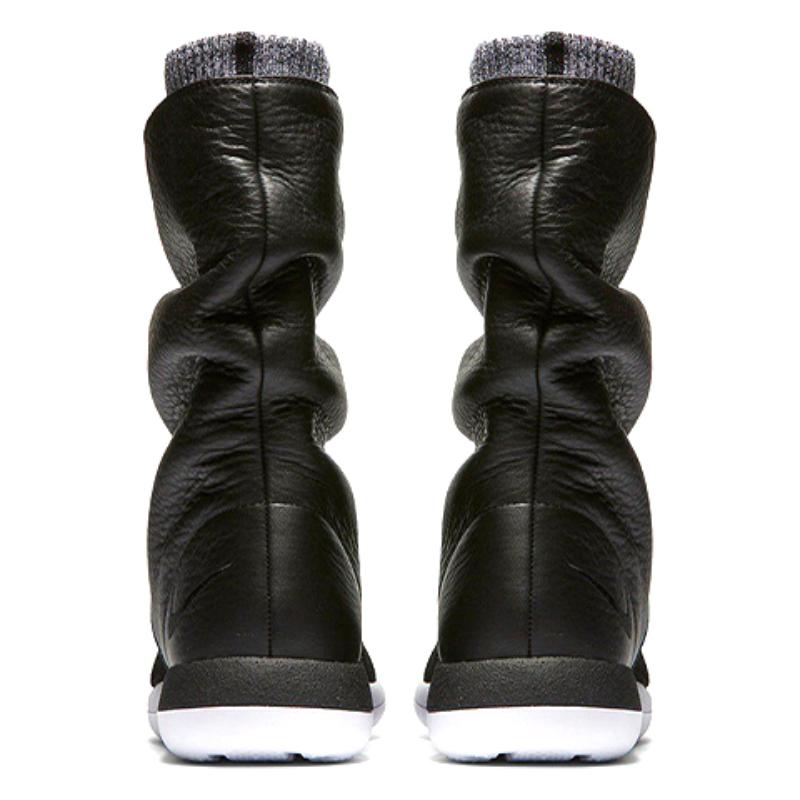 Nike Roshe Two Hi Flyknit Black White Women's Sneakers 861708-002