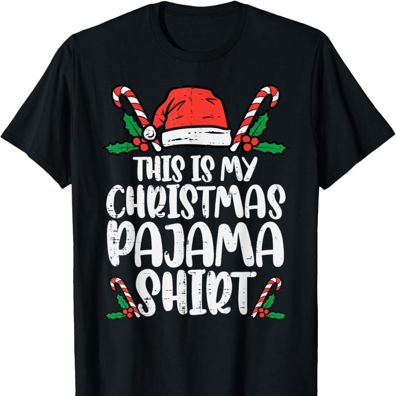 This Is My Christmas Shirt Funny Xmas Women Cotton TShirt Crew Neck Short Sleeve All Seasons Casual Fashion Aesthetic Clothes