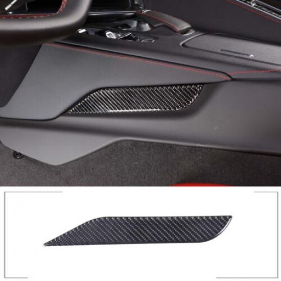 Soft Carbon Fiber Central Control Side Trim Sticker Strip For Corvette C8 20-25