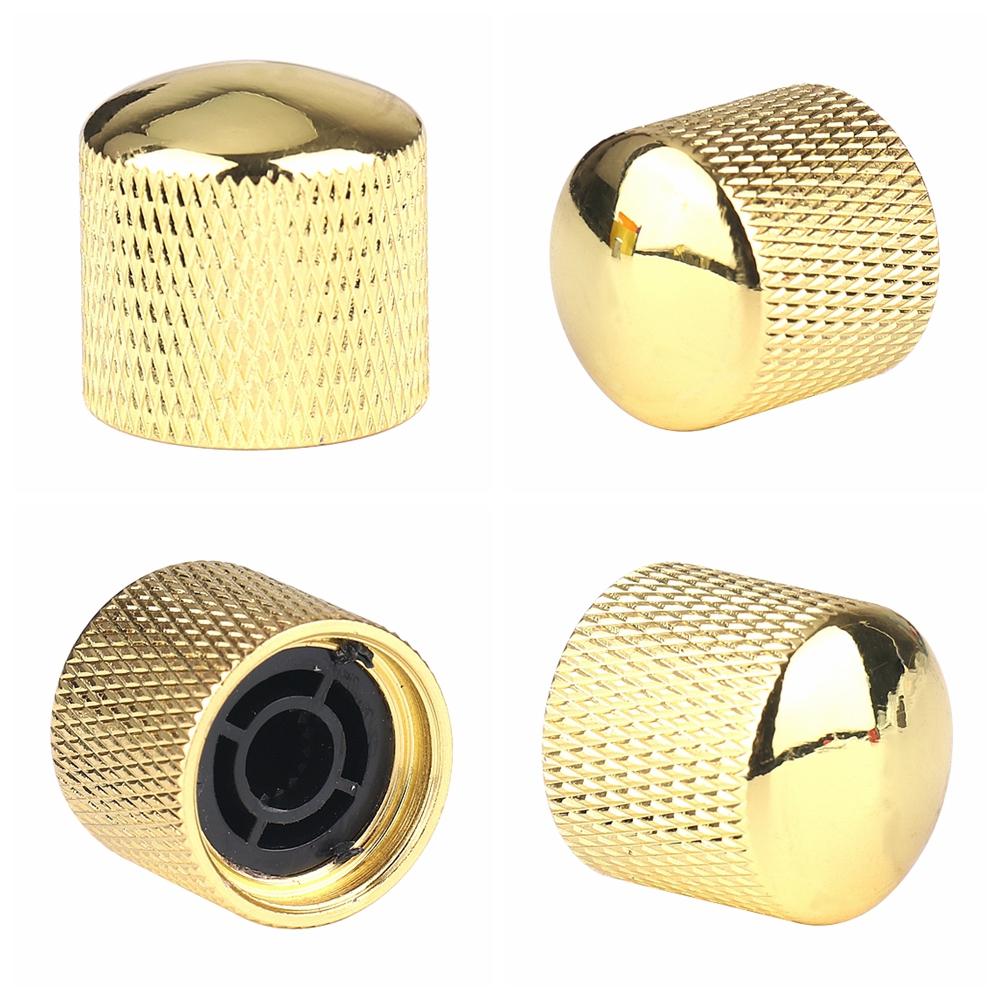 3pcs/4pcs Metal/Plastic 6mm Dome/Flat top Tone Guitar Volume Tone Knobs Potentiometer Control Knobs For Electric Guitar Bass