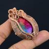 Rainbow Solar Quartz 999 Copper Wire Wrapped Pendant, Handmade Gemstone Pendant Jewelry, Gifts For Wife Brand New Pendant