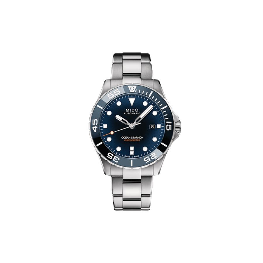 MIDO Navigator automatic mechanical movement 600 meters waterproof watch Tiantai certified men's watch Swiss watch 43.5mm blue dial M026.608.11.041.01