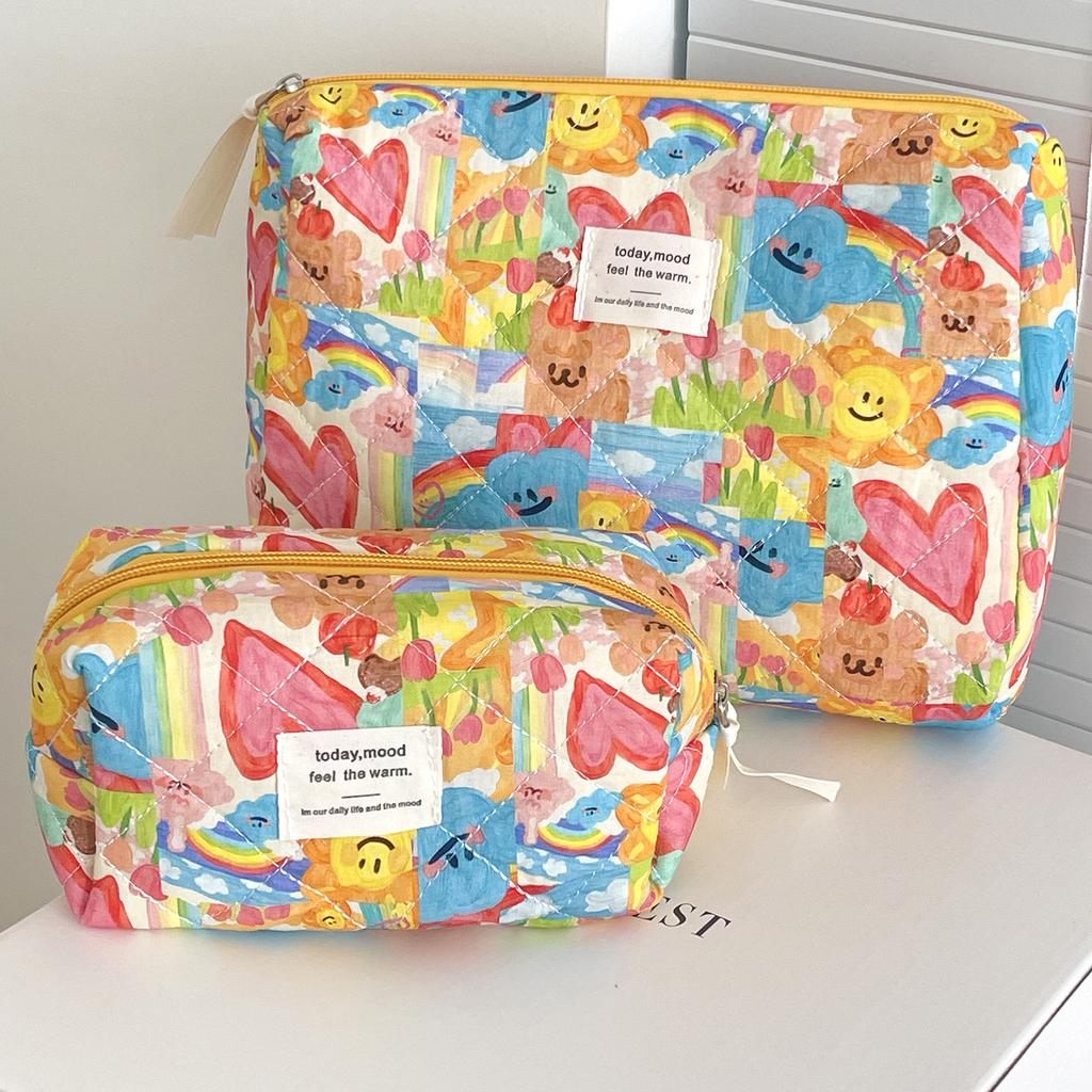 Graffiti Cosmetic Bag Going Travel Portable Storage Wash Bag Quilting Large Capacity Handbag