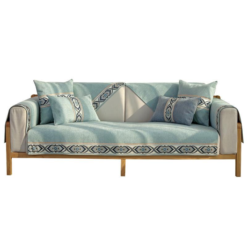 Sofa Cushion Four Seasons General Fabrics Non-Slip New Chinese Style Seat Cushions All-Inclusive Backrest Towel Cushion