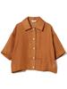 Beams Heart Mesh One Size Women's S/S Shirt, Camel,