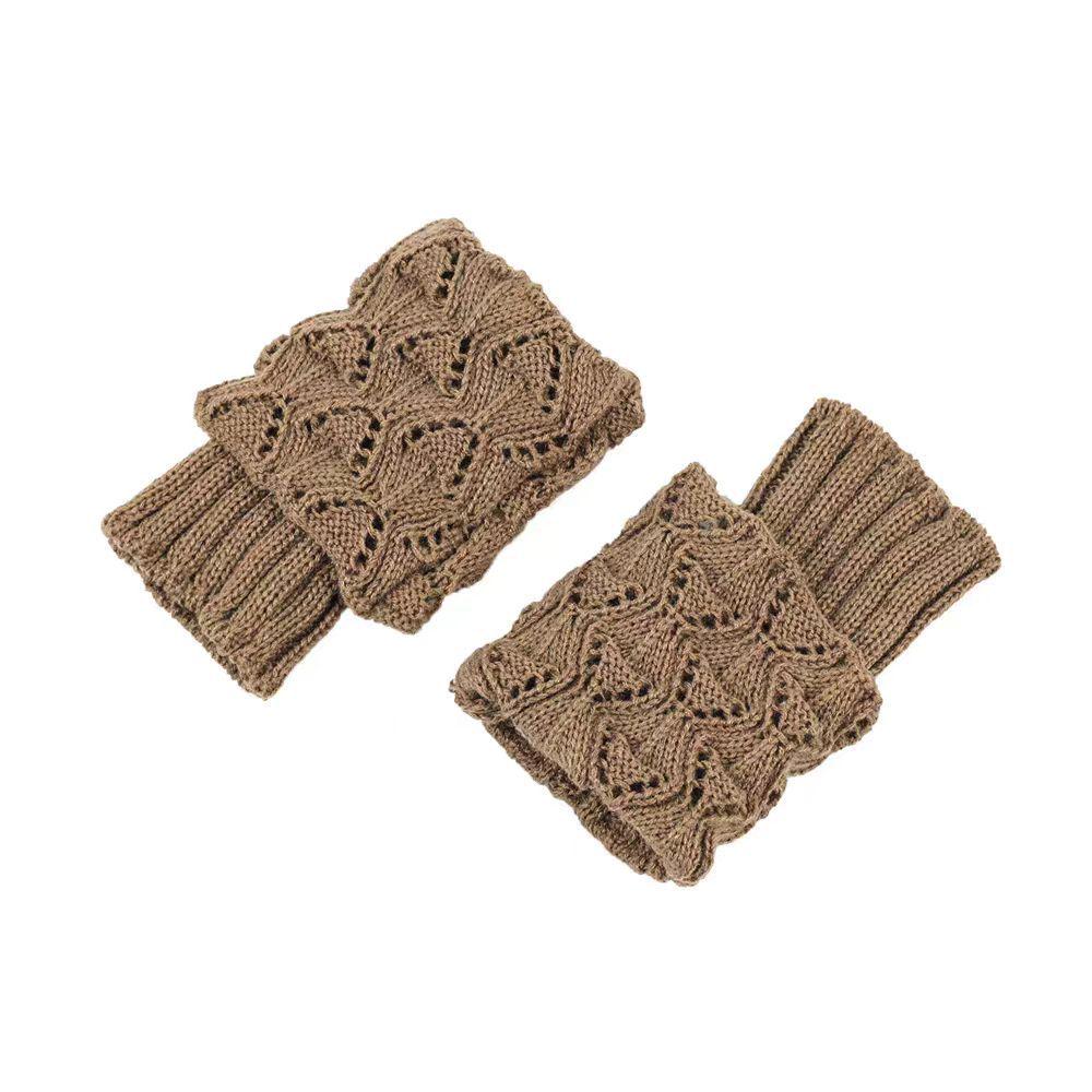 Women's Wool Knit Boot and Leg Warmers with Buttons