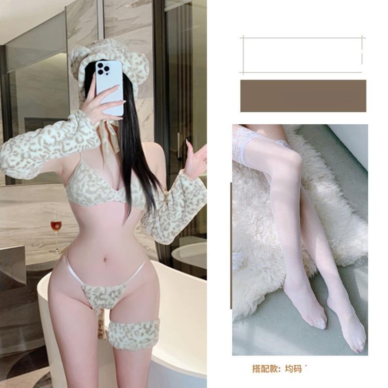 Sex Underwear Pure Desire Cute Cute Tiger Temptation Suit Bed Qn Leopard Print Sexy Pajamas Christmas Uniform