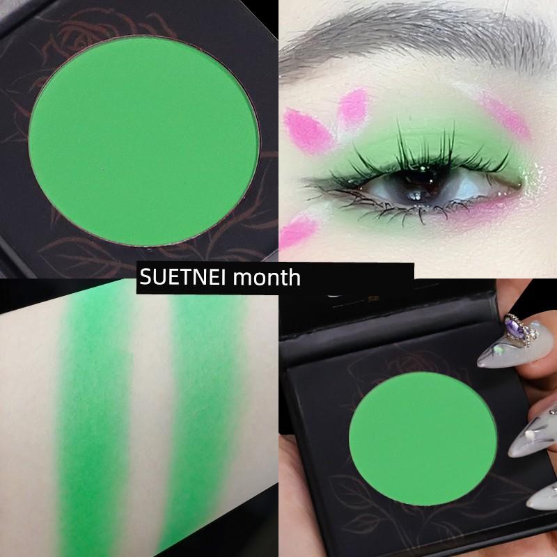 Christmas Makeup Suetnei Mulberry Moon Bud Green Green 6 Color Palette Matte Green Eye Shadow Monochrome Light Green Pure Green Grass Green