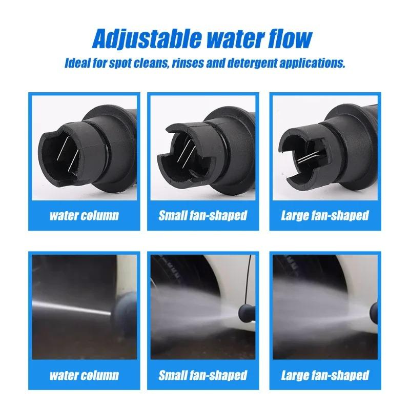 1/4 Quick Connector Car Washing Nozzle Adjustable Spray Nozzle for High Pressure Washer 3000 PSI Water Jet Cleaner Lance Tools