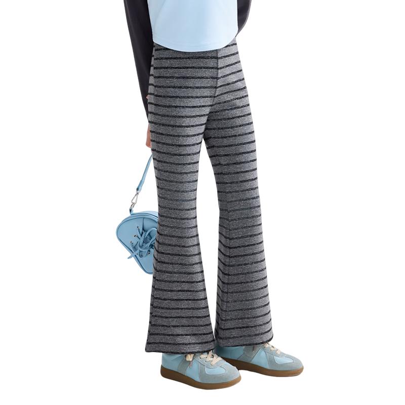 ASK JUNIOR Girls Color-Block Striped Flare Pants 170