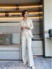 Executive Women's 3-Piece Suit: Autumn/Spring Vest & Straight-Leg Pants for a Powerful, Professional Look