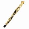 Gullor Fountain Pen Black and Gold Snake 3D Medium Nib Pattern,