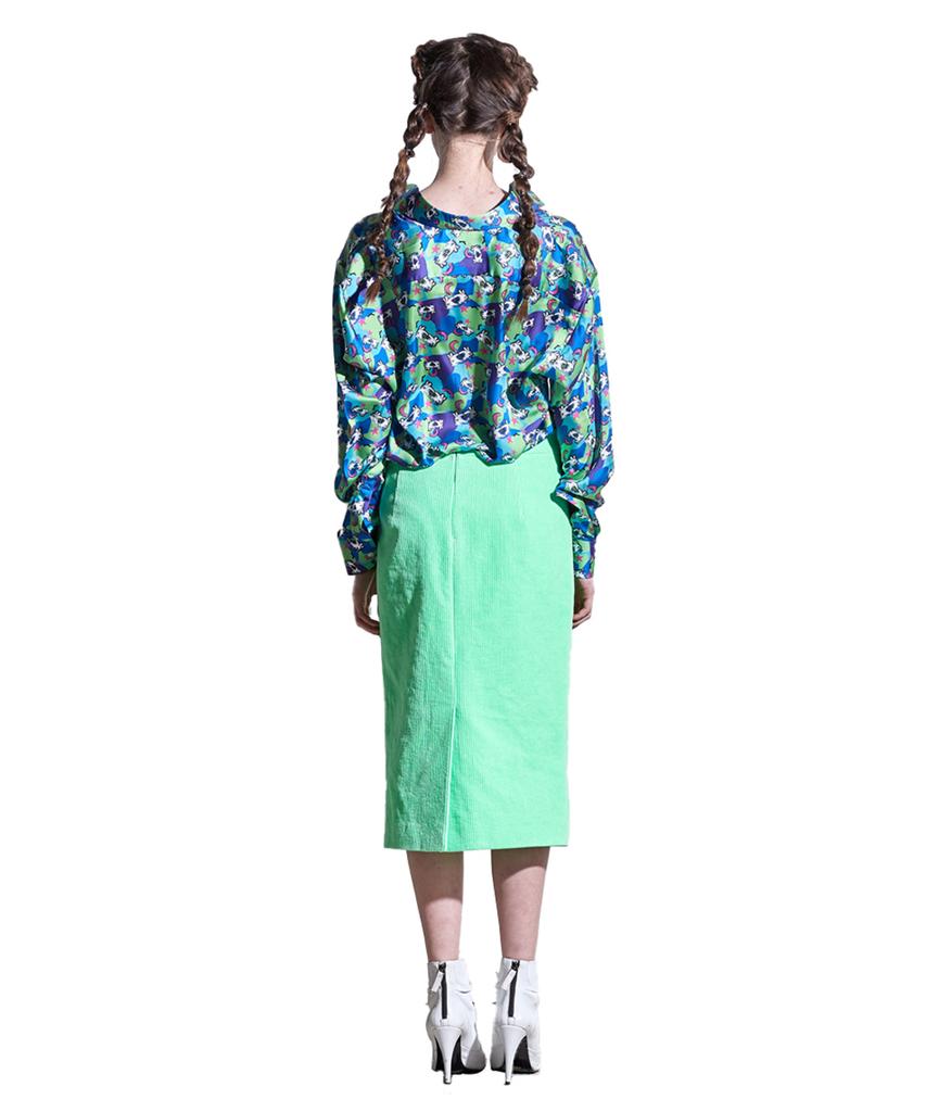GREEDILOUS Green Print Shirt