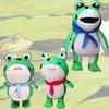 Adorable Short Plush Frog Stuffed Toy Funny Expression Plush Toy
