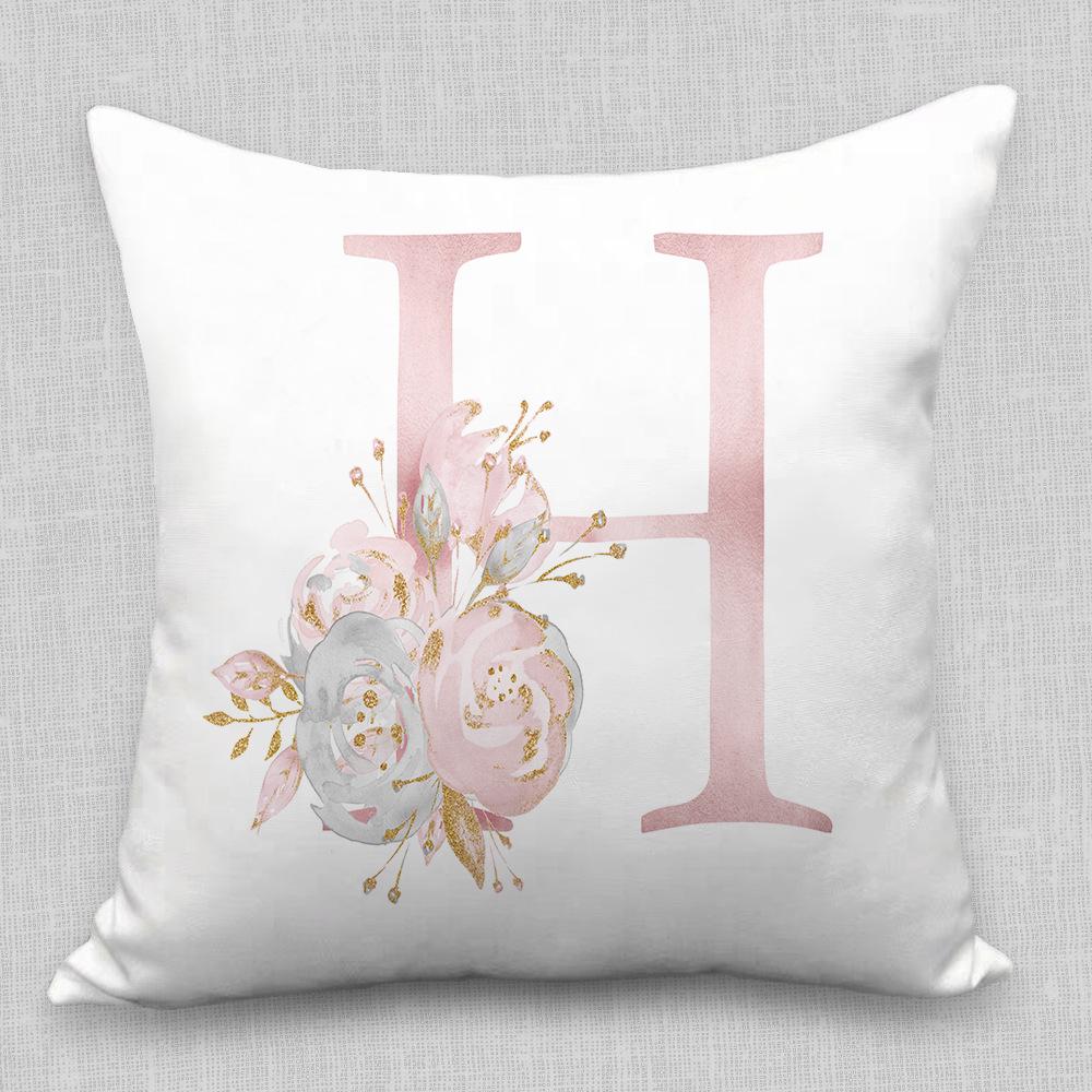 Nordische Kissenhülle Rosa Buchstaben Kissenhülle Auto Sofa Lendenkissen Sitzkissen