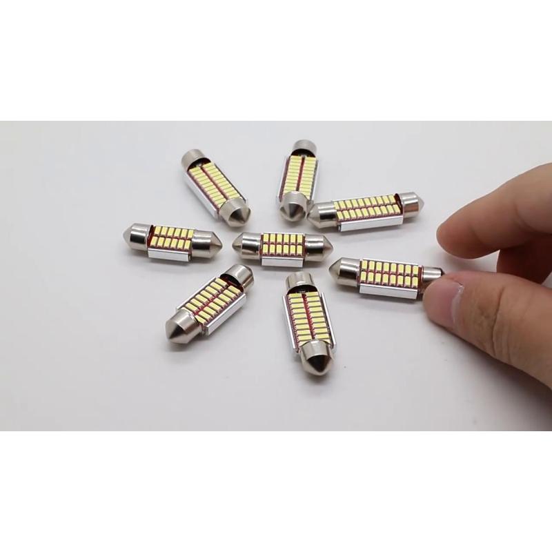 1 adet 12V C5W 31mm 36mm 39mm 41mm 4014 Araba Feston Işıkları Oto İç Mekan Tavan Lambası Okuma Ampulü Beyaz