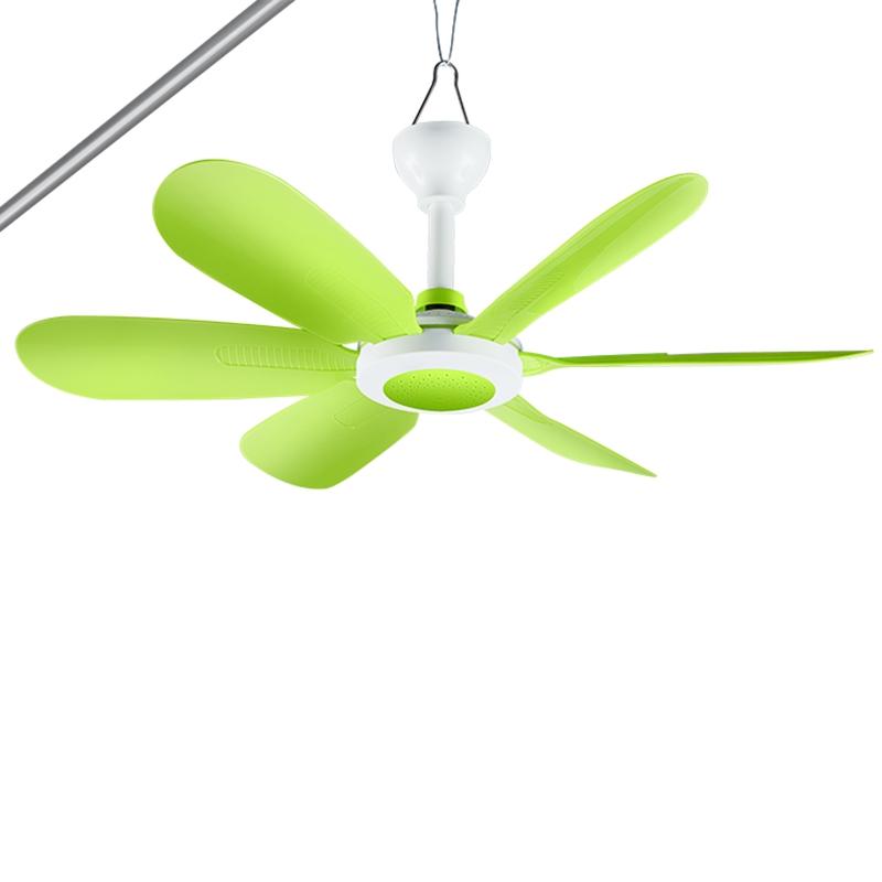 6 Leaves USB Powered Ceiling Canopy Fan with Remote Control Timing 3 Speed Hanging Fan for Camping Bed Tent Home