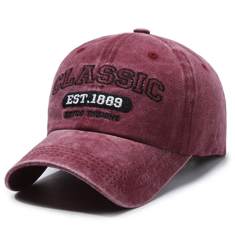 

Visor Peaked Cap Classic EST.1889 Sunscreen Hats Fashion Casquette For Man Women червоний