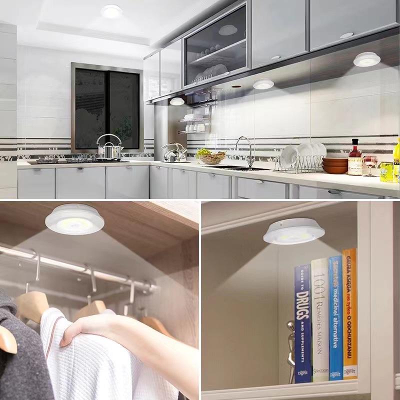 Dimmbare LED-Unterschrankleuchte mit Fernbedienung, batteriebetrieben, LED-Schrankbeleuchtung, Kleiderschrank, Badezimmerbeleuchtung, Nachtlicht