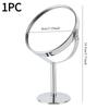 1PC high definition double-sided desktop cosmetic mirror stainless steel magnifying glass cosmetic mirror, small mirror office bedroom table rotation