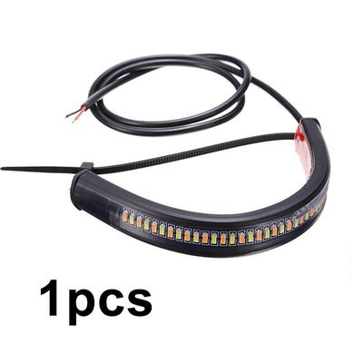 Universal LED Motorrad Blinker Licht Blinkende Blinker Flexible Dual Farbe DRL Motor Blink Ring Gabel Streifen Lampe