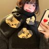 Cute Puppy Knitted Scarf Women's Winter New Korean Atmosphere Thickened Warm and Cold Neck Scarf