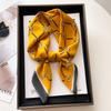 Luxury Twill Square Silk Scarf For Women Design Stoles Hijab Colorful Print Wraps Lady Headband Shawl Bandana  New Foulard