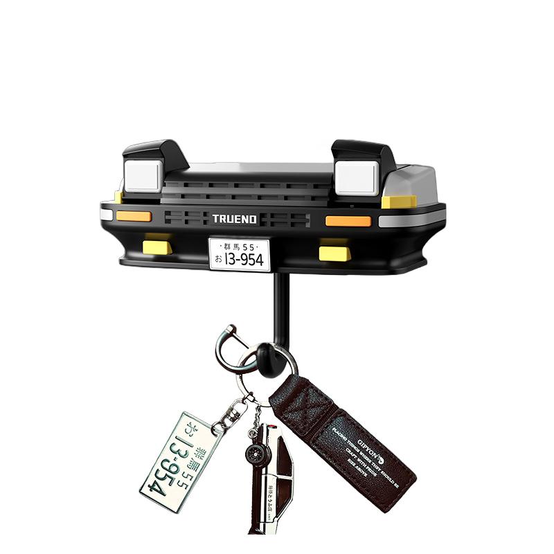 Porte-clés Thème Voiture Lumineux Forme Phare Crochet Matériau ABS Porte-clés Accessoire Inspiré Anime Crochet Universel Support à Forte Adhérence