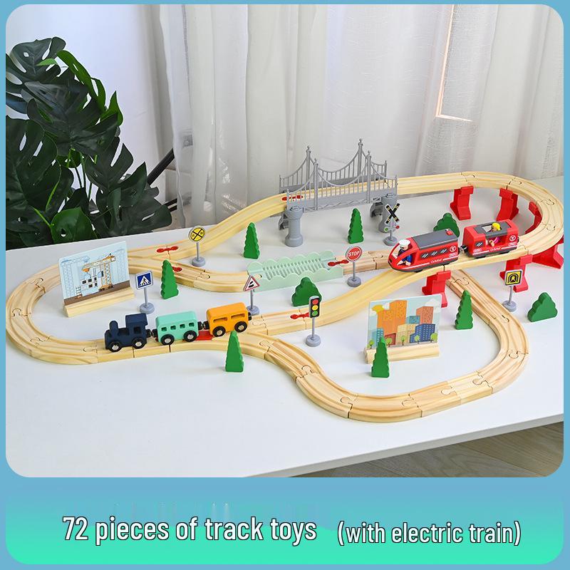 

Деревянная игрушка-паровозик для детей - Совместима с Томасом