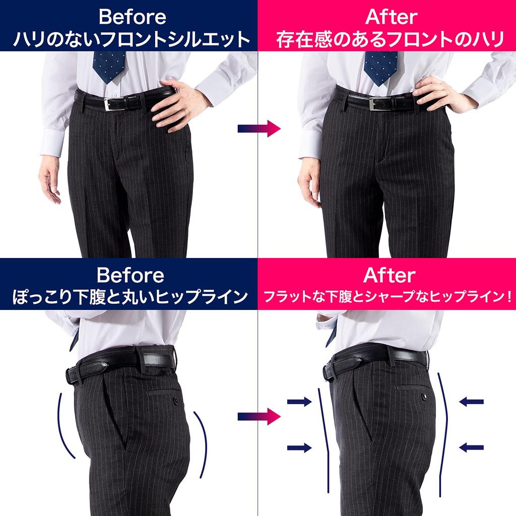 Manly girdle front pocket and Just put it on and have a masculine Easily and firmly corrects your size [Classe] (with pads) you'll figure. buttocks.