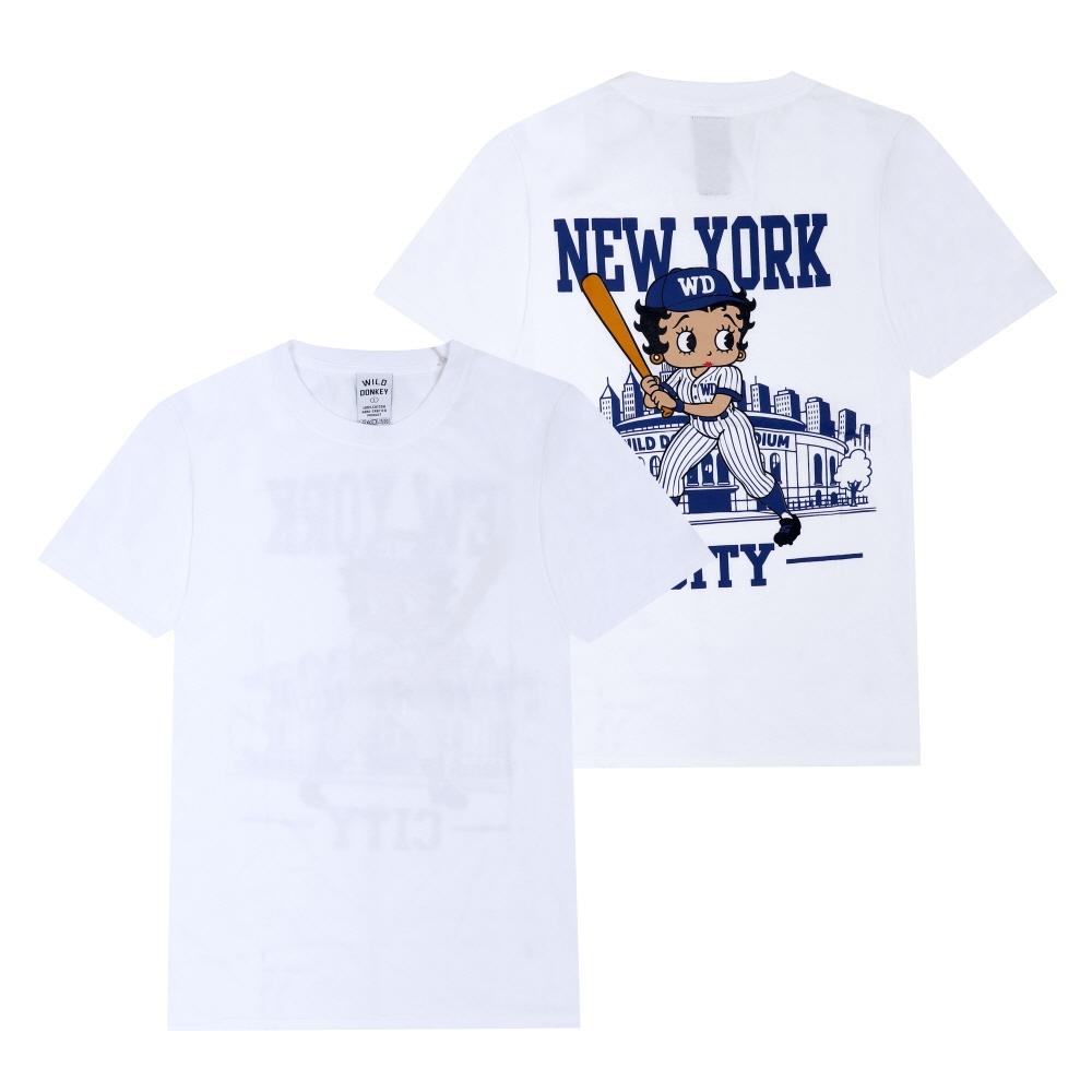 Wild Donkey Unisex T shirT T beTTy Blue whiTe T-BETTY BLUE WHITE (XS)