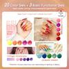 ROSALIND 23pcs Gel Nail Polish Set -Temperature Change Color Base Top Coat Soak Off Hybrid Semi Permanent Gel Varnishes Nail Art