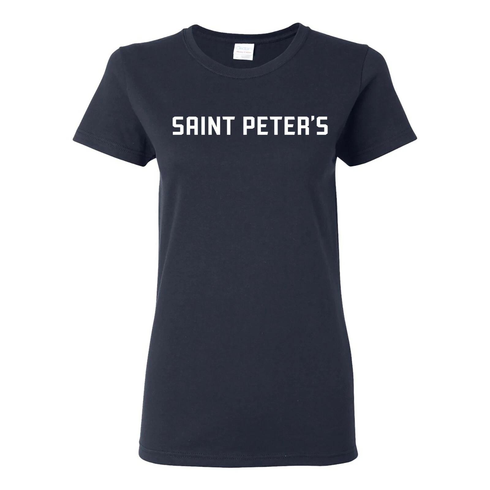 St Peter s University Peacocks Basic Block Womens T-Shirt - Navy XL