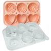 Roses Ice-Cube Mold, Heart Shape Tray, Silicone Ice Mold