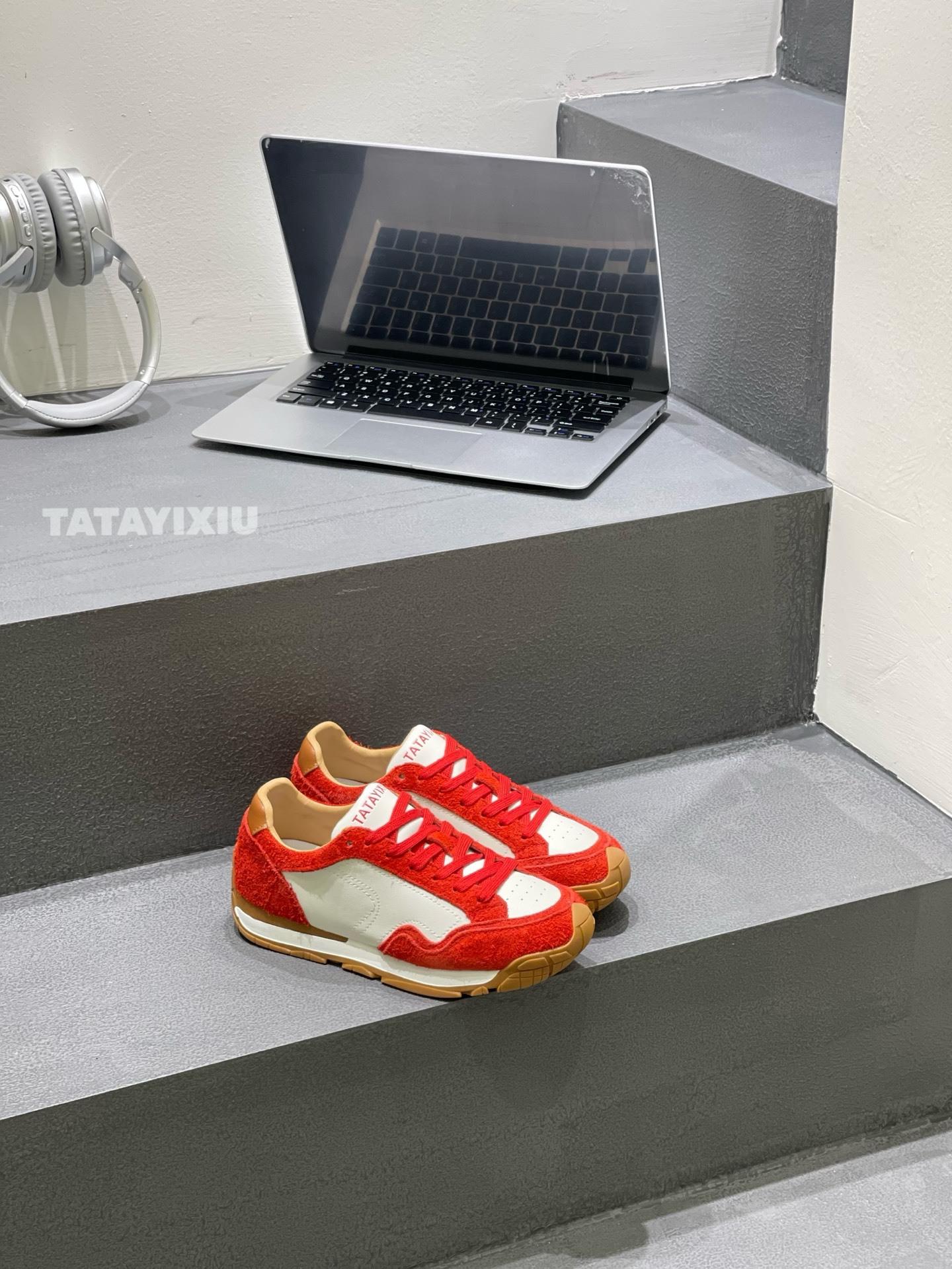 

Leather contrasting color platform Forrest Gump shoes women s sports shoes 2025 spring and autumn new casual versatile board shoes German trainin 35