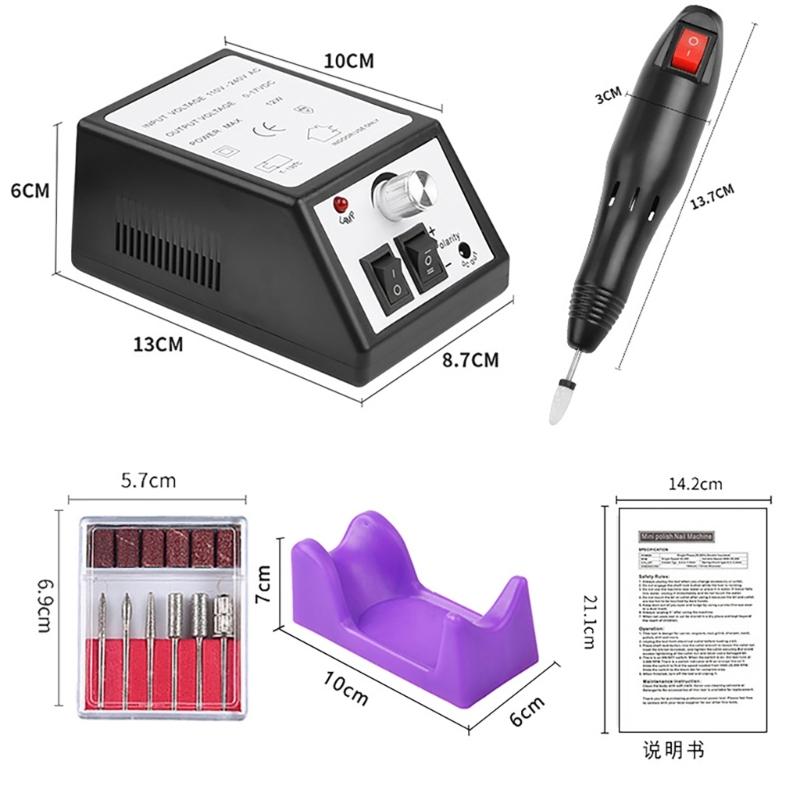 Electric Nails Drill Machine Nails Drill Nails File Drill Set Nail Polishing Machine with Adjustable Speed for Nails