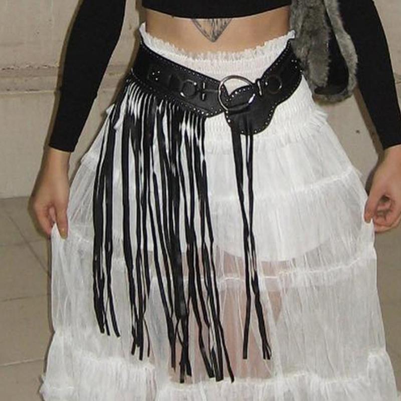 Waist Belt Rock and Roll for Club Cowgirl Rock and Roll Punk Vintage Belt Hot Girl WaistChain Studded Sexy Belt