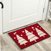 Christmas Carpet, Indoor And Outdoor Doormat, Christmas Imitation Red Entrance Carpet Christmas Tree Carpet Bathroom Anti-slip Mat