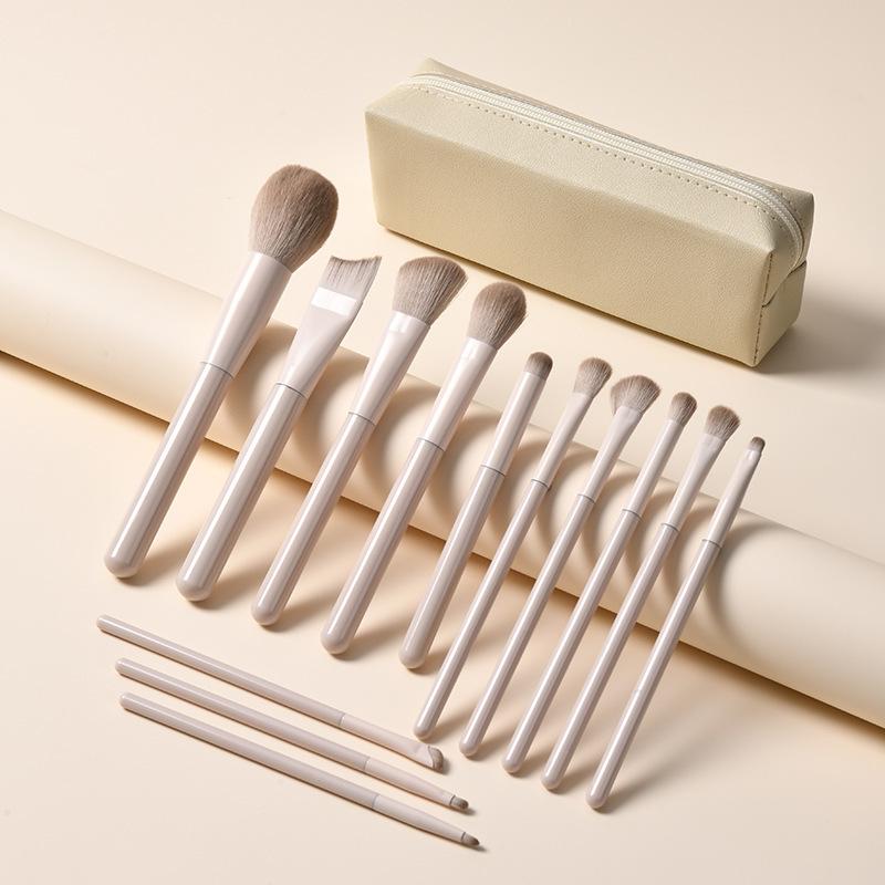 Set di pennelli da trucco professionali per principianti: Pennelli Ombretto, Blush, Contour per Aspiranti Truccatori.