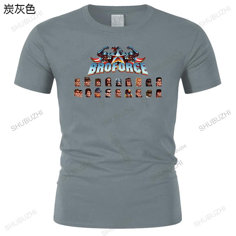 T-shirt estiva da uomo alta qualità Cotone Manica corta Logo Broforce T-shirt per Uomo blu scuro unisex moda girocollo t-shirt