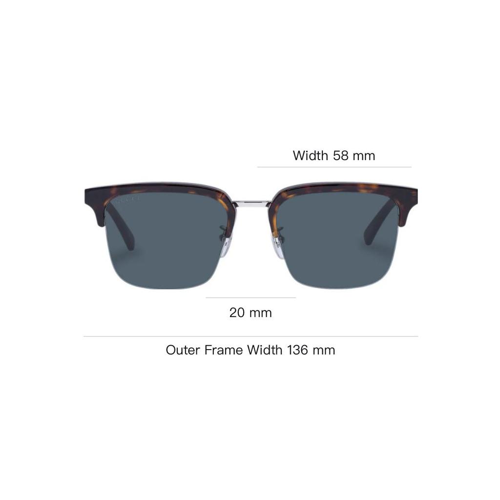 Gucci Square Sunglasses With Logo Men Sunglasses Multicolor GG1226S00353