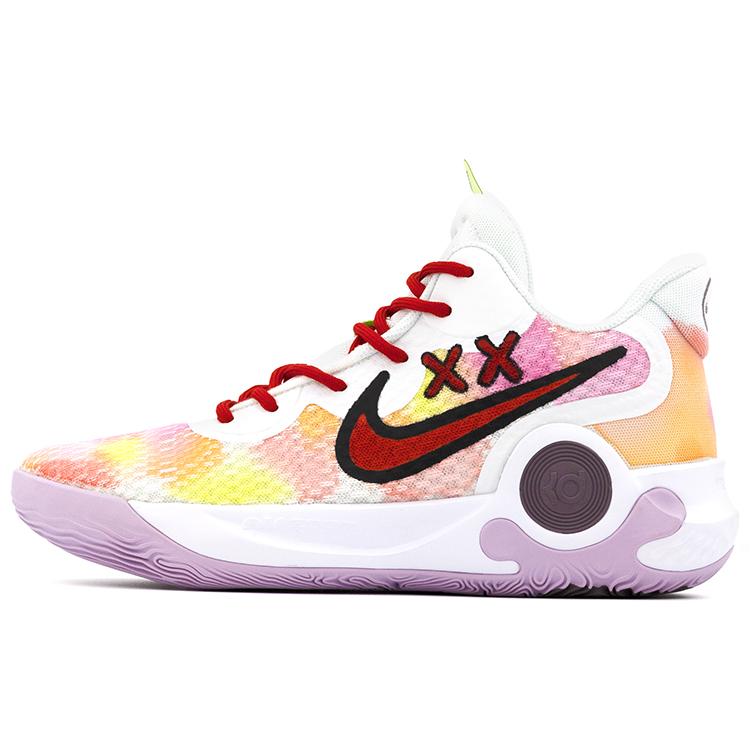 Nike KD Trey 5 IX Mid top Vintage Basketball Shoes Unisex White Purple DJ6922-100(team-A) 44