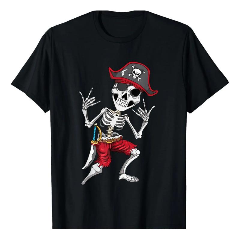 Camiseta Pirate Ship Sea Rock Rocker Heavy Metal Skeleton Sa S