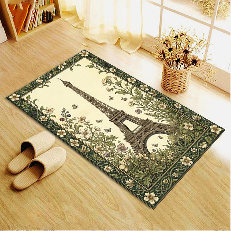 2025 New Paris Eiffel Tower Carpet Rug for Living Room Bedroom Home Sofa Decoration,Kids play Non-slip Floor Mat95