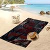 Rammstein Custom Beach Towel, Print Your Name Text Lightweight Absorbent Towel for Swimming Travel