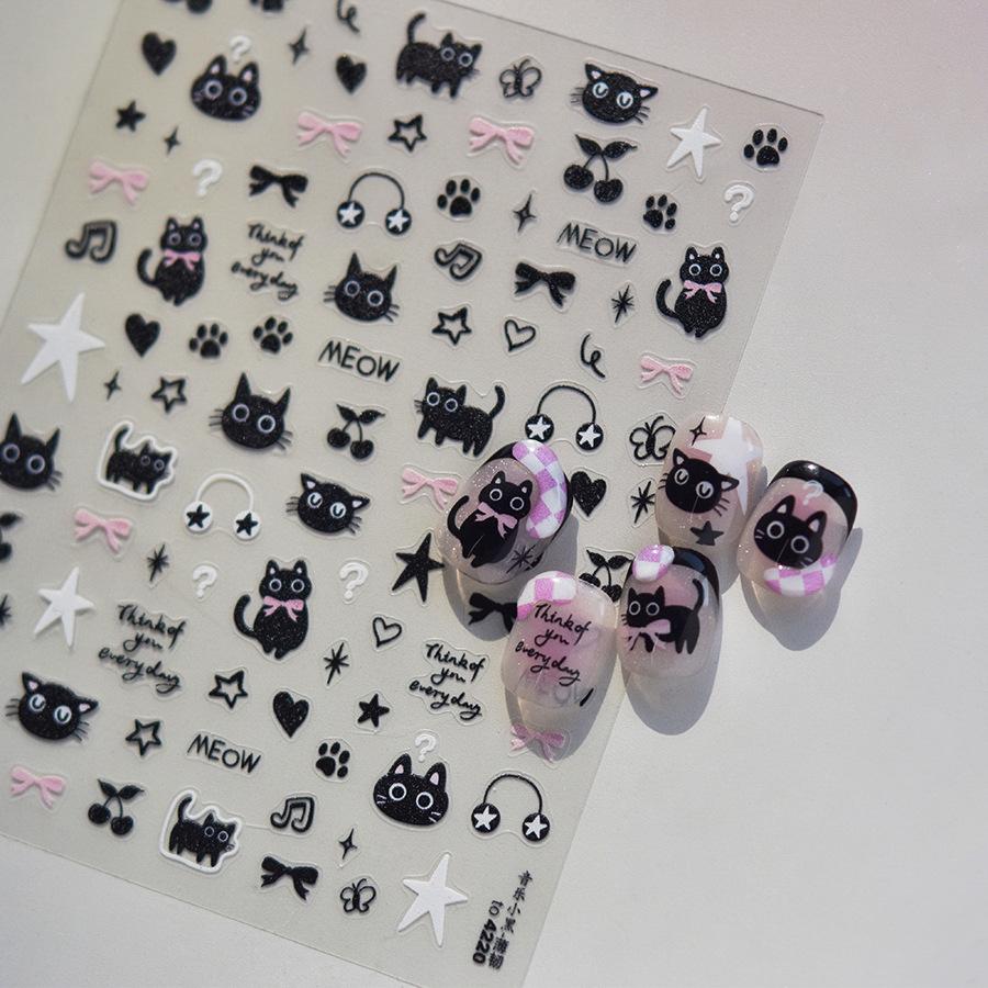 1 Pièce Personnage Chibi Susuwatari Eggette Mignon Anime Dessin Animé Autocollants pour Ongles Kawaii Art des Ongles Weeb Dessin Animé Relief Autocollant Auto-adhésif