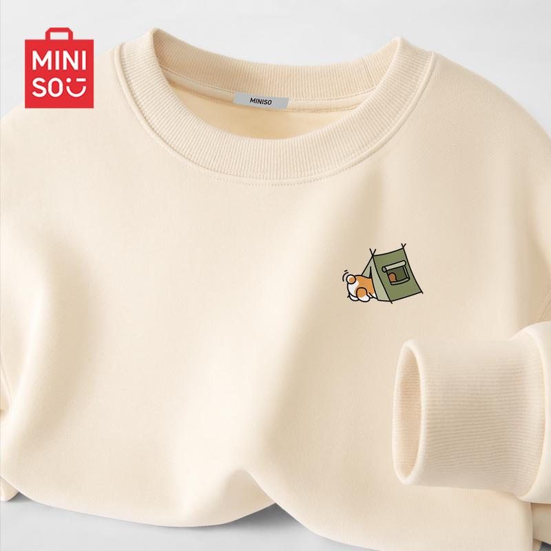 MINISO Men's 2026 Spring/Autumn Casual Pullover Sweatshirt