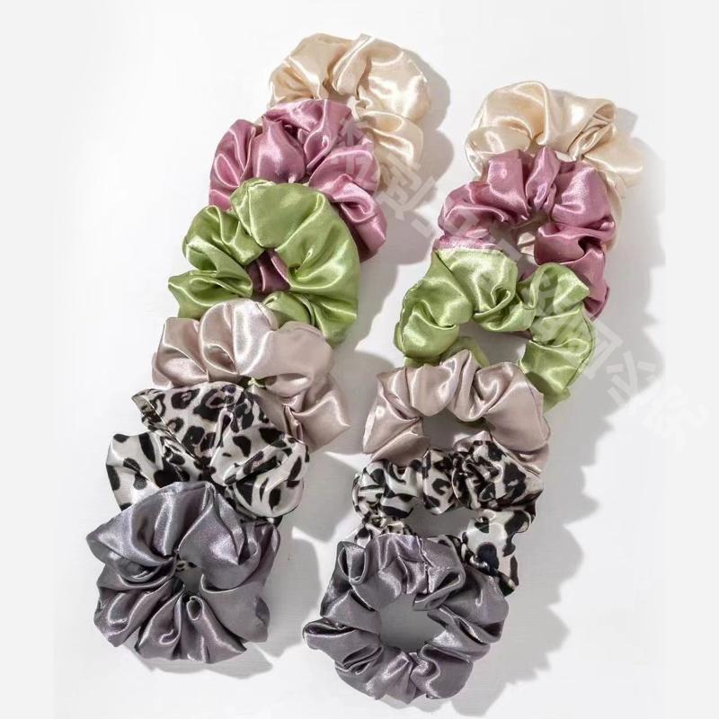 12Pcs Soft Simple Solid Color Hair Ties Korean Style Satin Scrunchie Suitable For Wearing In All Settings Hair Accessories